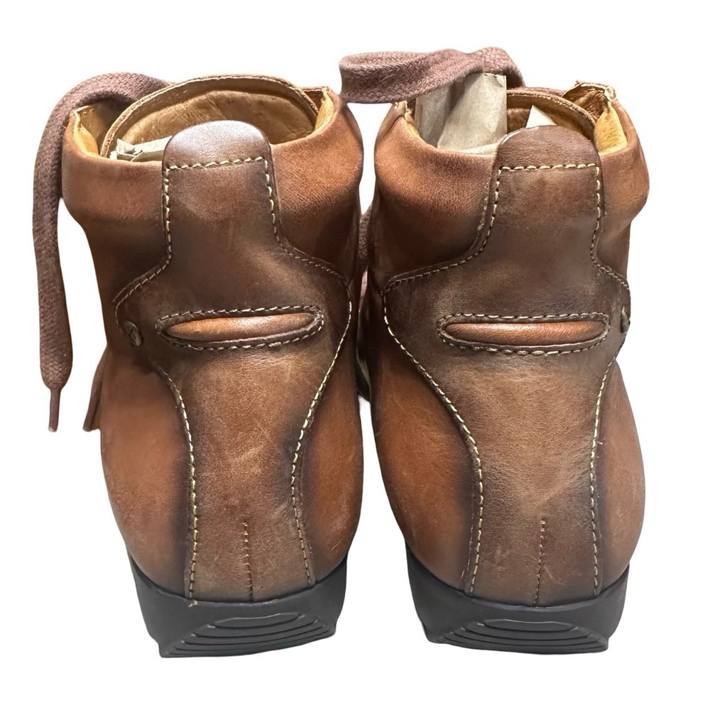 PIKOLINOS Lisboa Brown Leather Lace Up Boots Size 38 EU Moto Combat Comfort - Picture 5 of 8